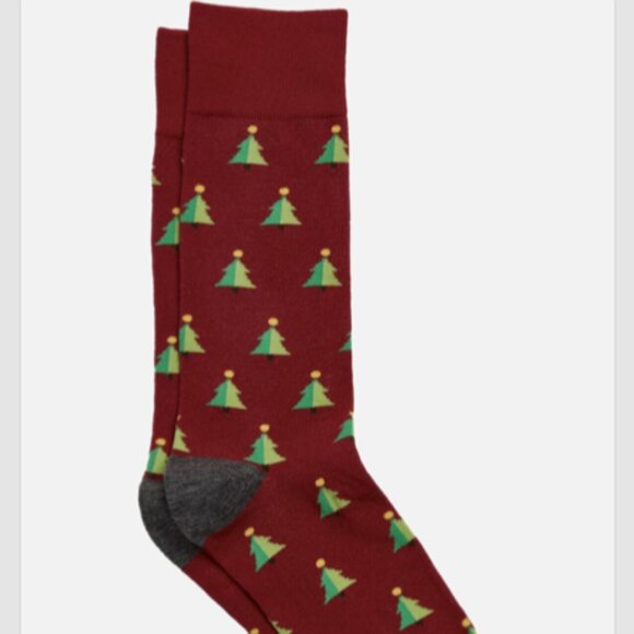Christmas Egara 1-Pair Xmas Tree Socks - colour:Rio red - Picture 1 of 2